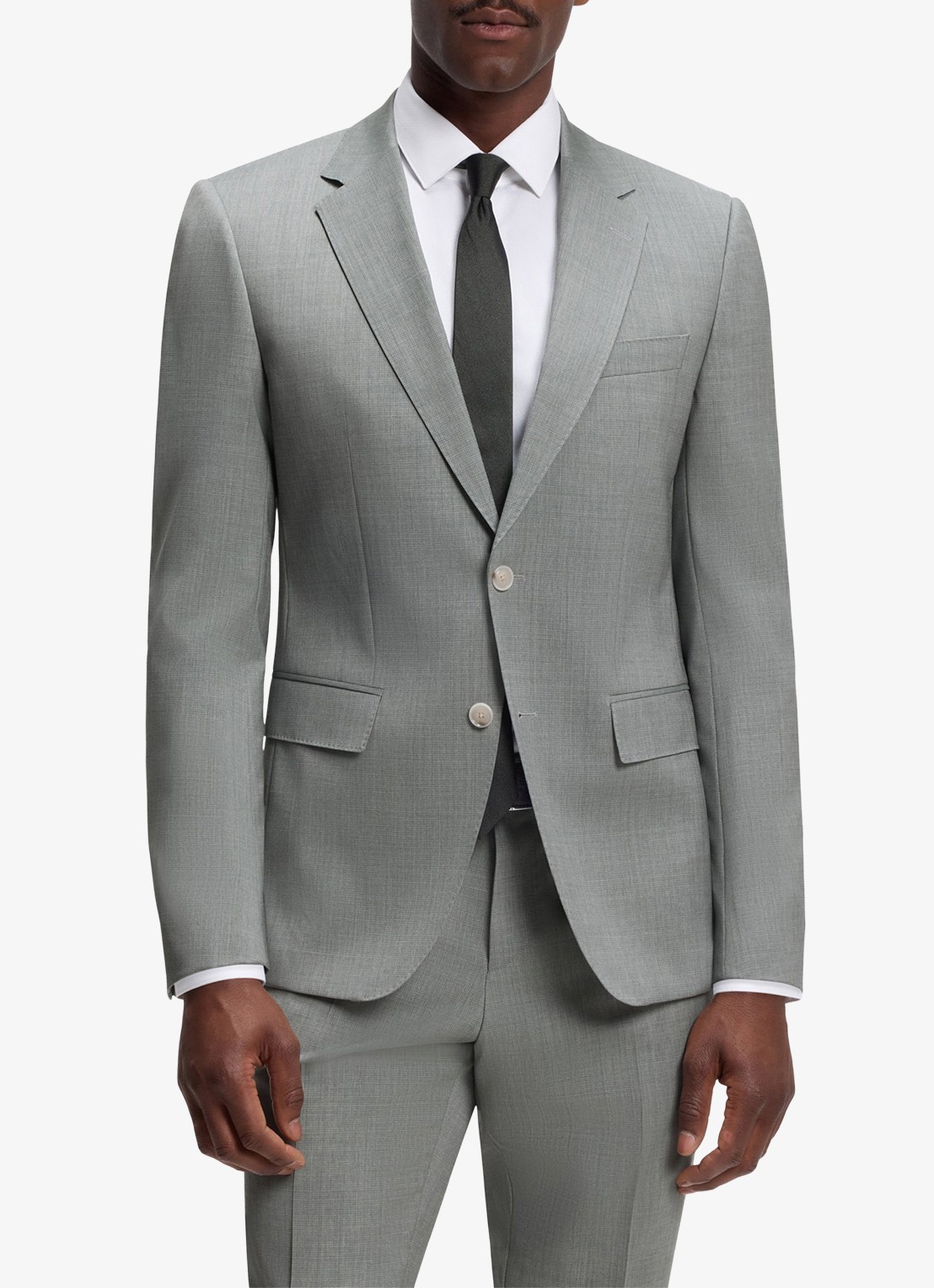 BOSS Slim fit 2-delig pak van wol - voorkant 3 dark beige-254 / beige