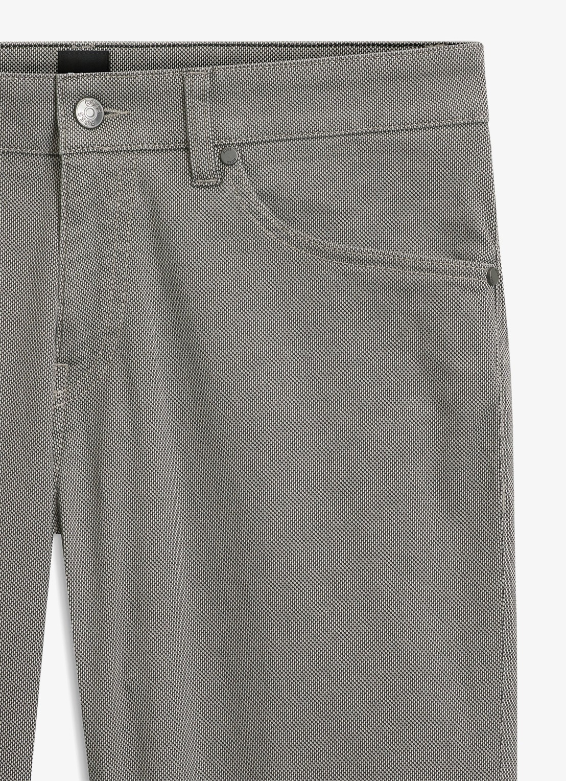 BOSS Slim fit broek met steekzakken - detail 3 zwart
