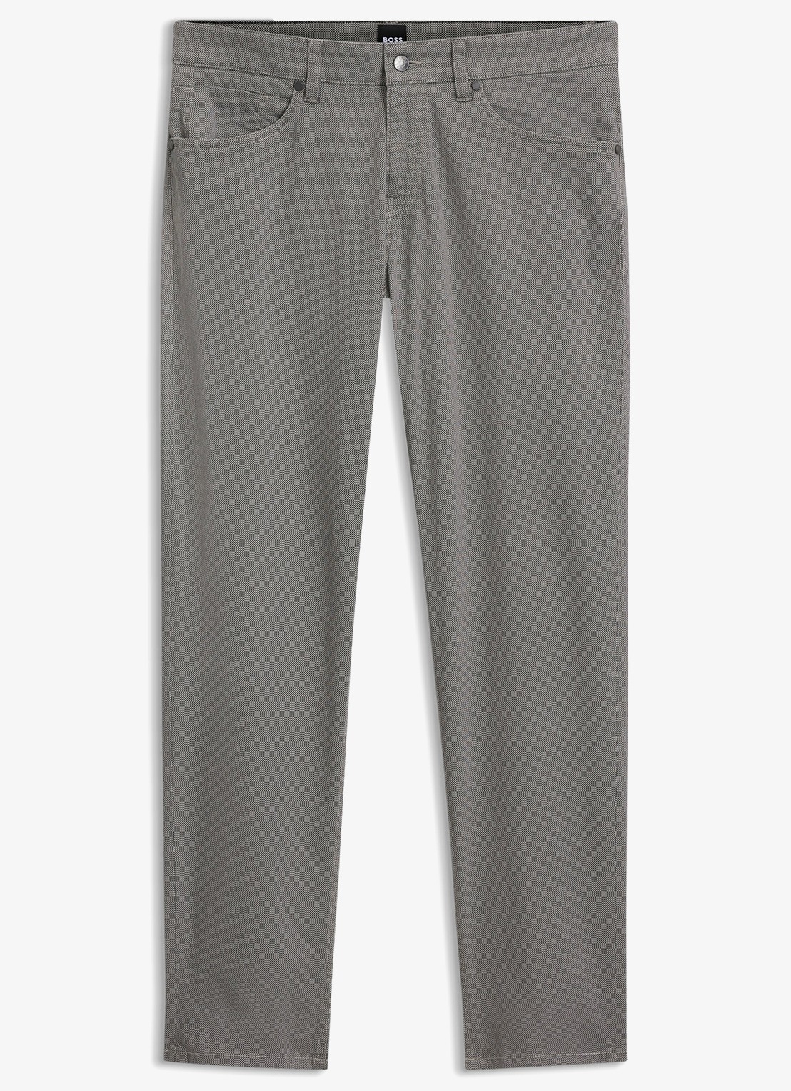 BOSS Slim fit broek met steekzakken - voorkant 5 zwart