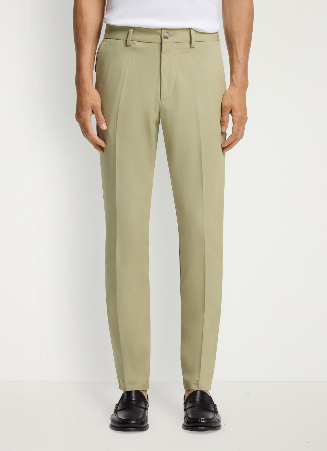 BOSS Slim-fit broek van een katoenmix met stretch - detail 3 dark beige-254 / beige