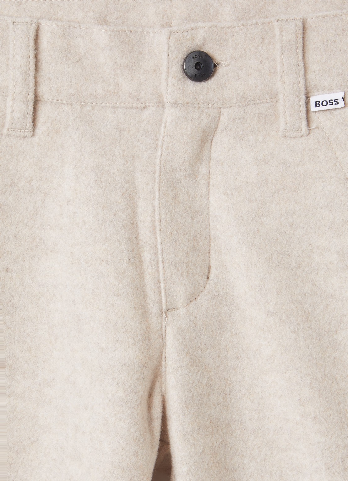 BOSS Slim fit broek van flanel - detail 3 beige