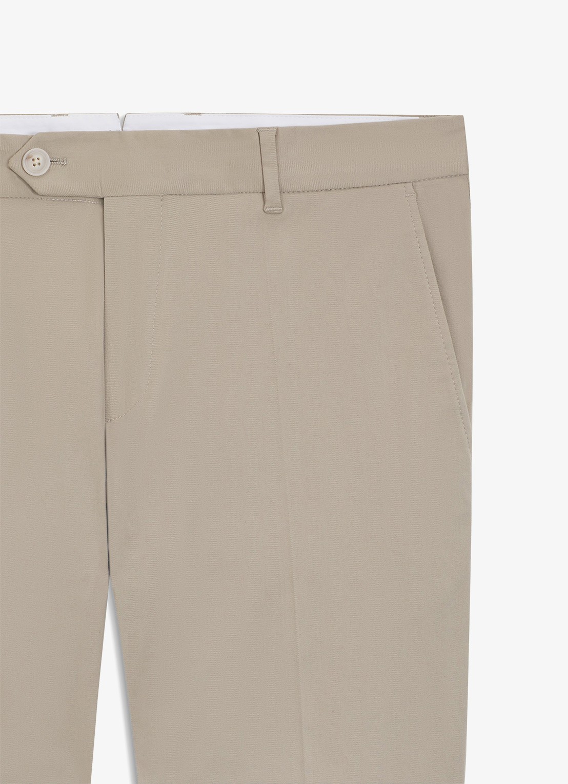 BOSS Slim-fit broek van wasbaar stretchkatoen - detail 4 beige