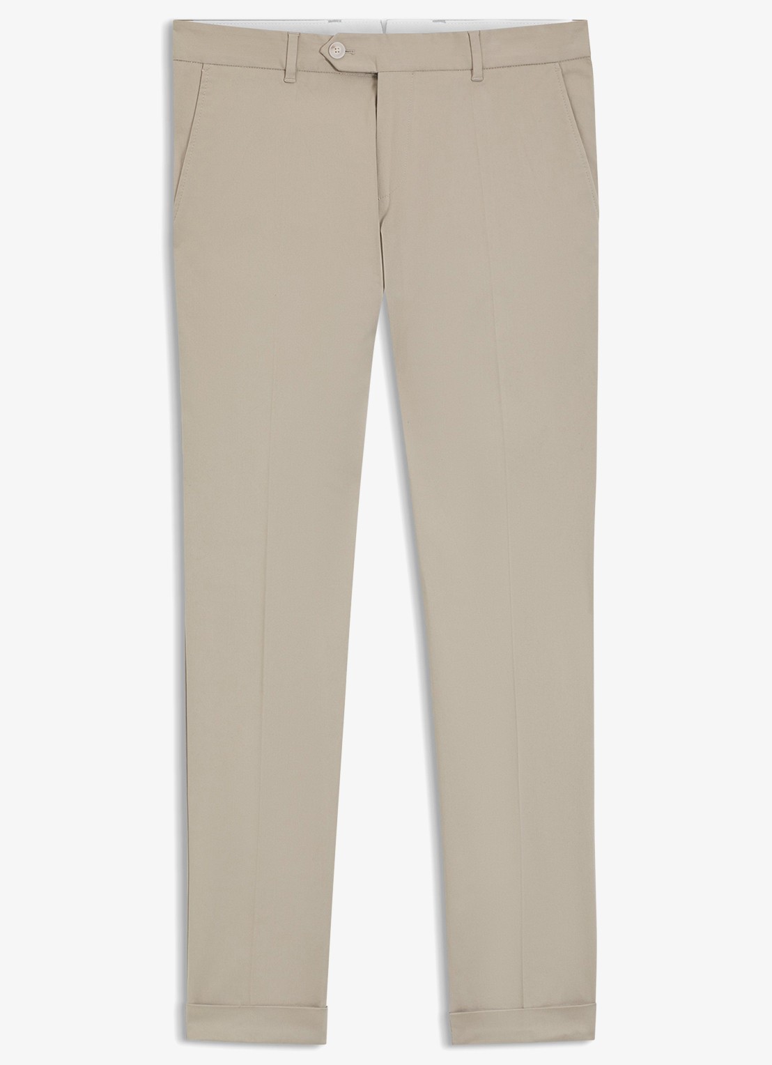 BOSS Slim-fit broek van wasbaar stretchkatoen - voorkant 5 beige