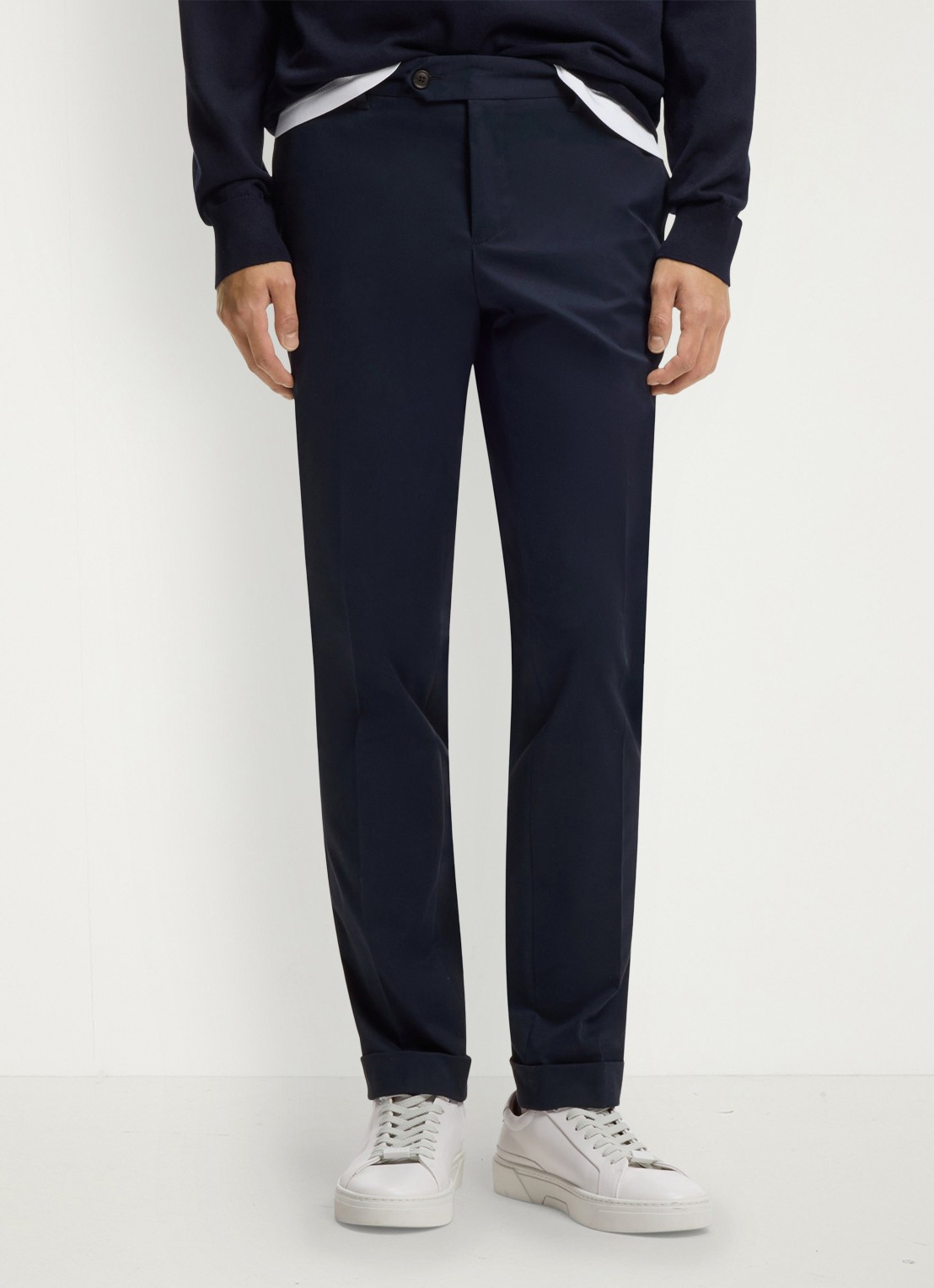 BOSS Slim-fit broek van wasbaar stretchkatoen - detail 2 donkerblauw