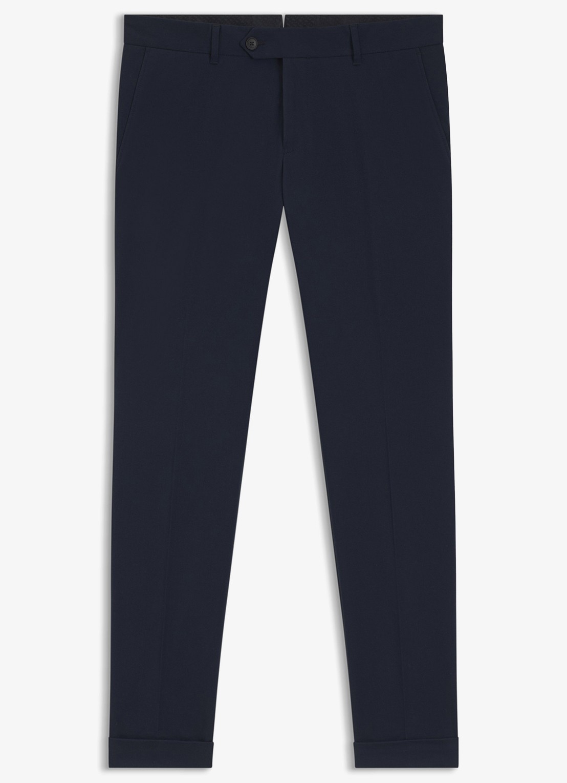 BOSS Slim-fit broek van wasbaar stretchkatoen - voorkant 7 donkerblauw