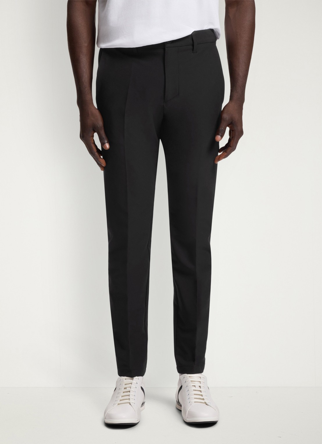 BOSS Slim-fit broek van waterafstotend stretchmateriaal - detail 3 black-001 / zwart