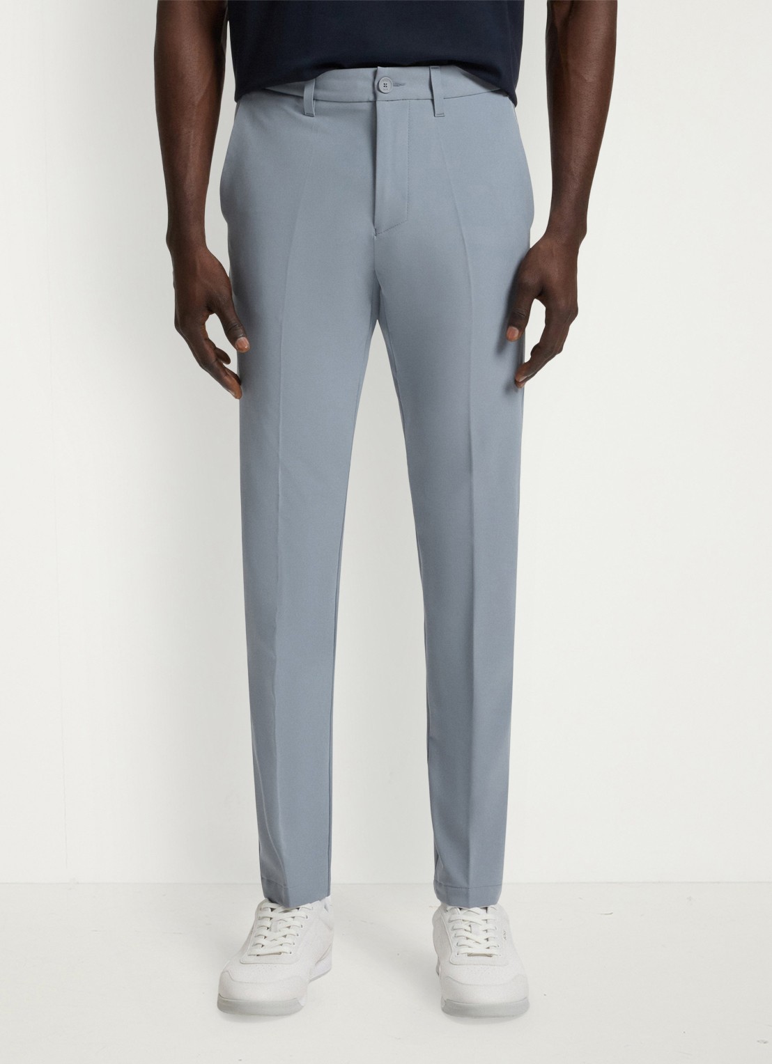 BOSS Slim-fit broek van waterafstotend stretchmateriaal - detail dark grey-026 / grijs