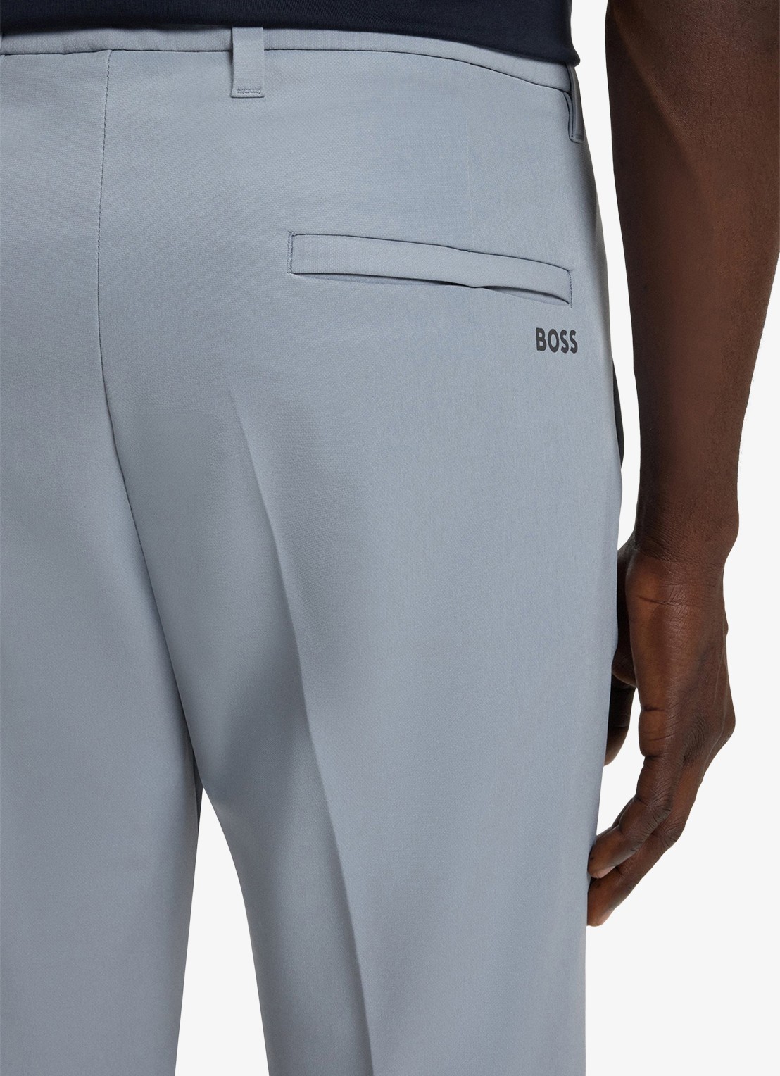 BOSS Slim-fit broek van waterafstotend stretchmateriaal - detail 2 dark grey-026 / grijs