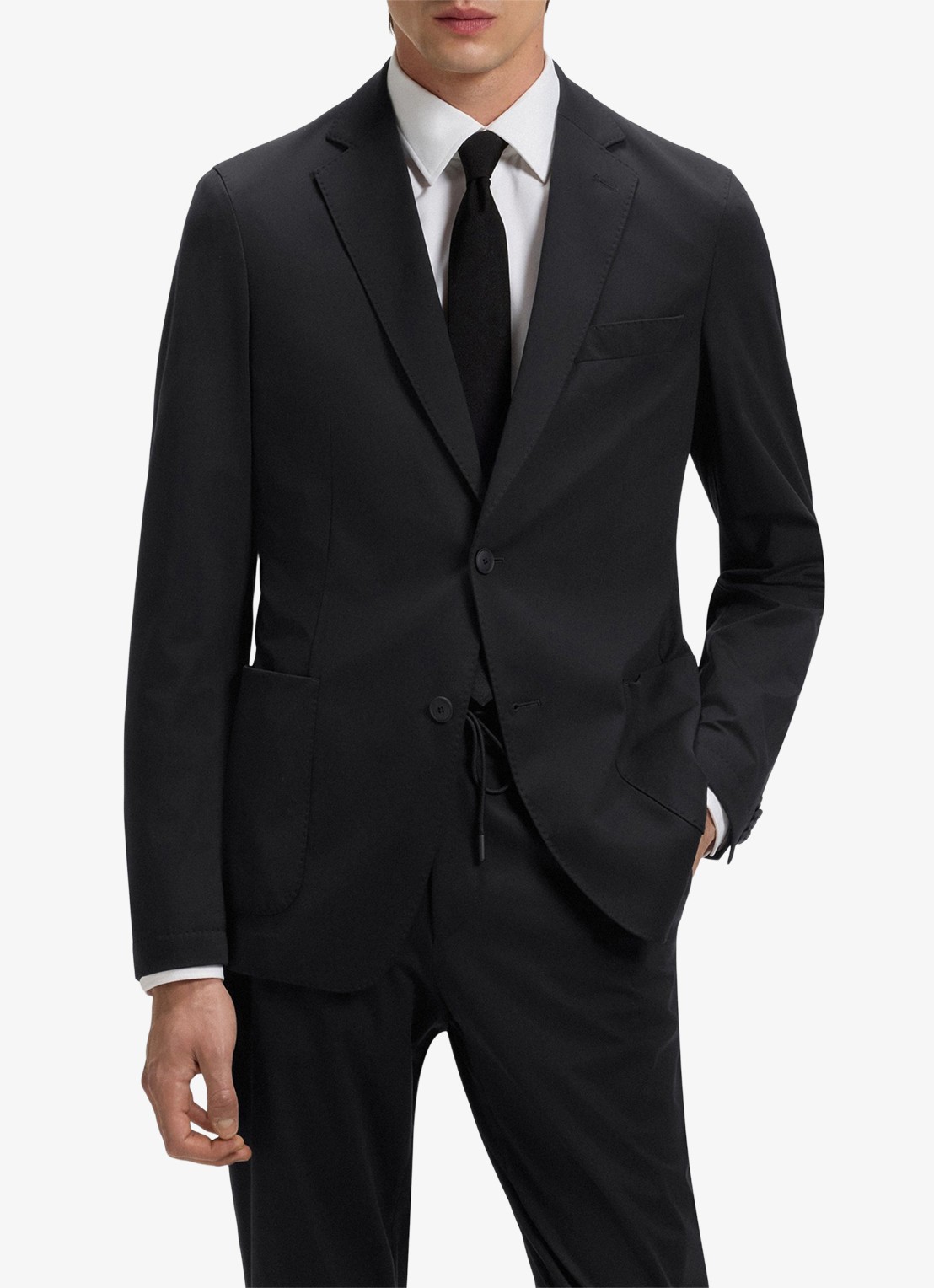 BOSS Slim fit colbert met borstzak - detail 4 zwart