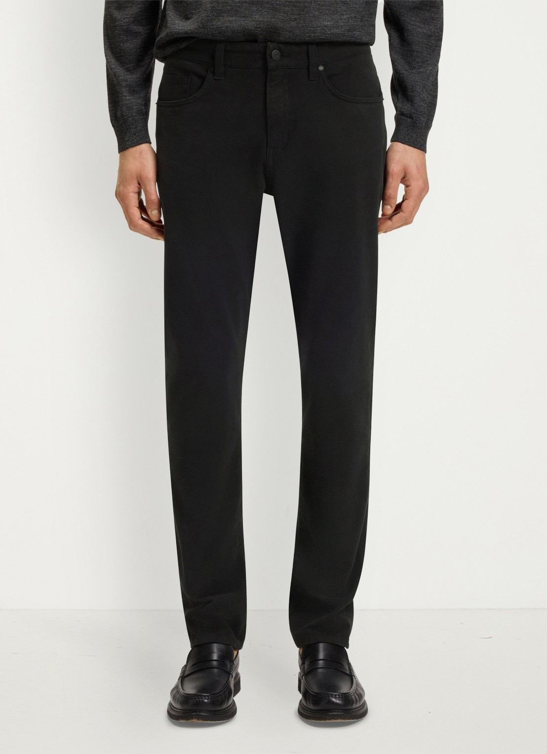 BOSS Slim-fit Delaware-broek van katoenen gabardine met stretch - detail 4 zwart