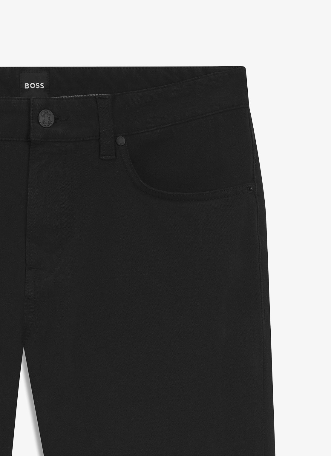 BOSS Slim-fit Delaware-broek van katoenen gabardine met stretch - detail 6 zwart