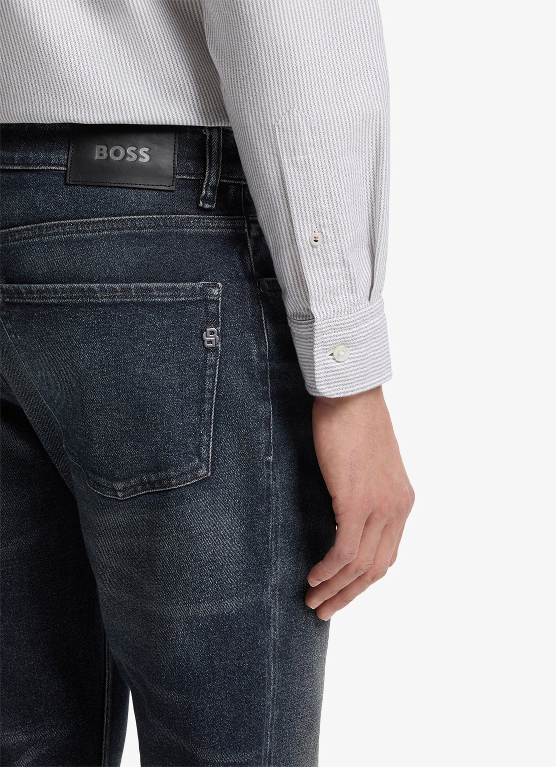 BOSS Slim fit jeans in katoenblend - detail 2 denim