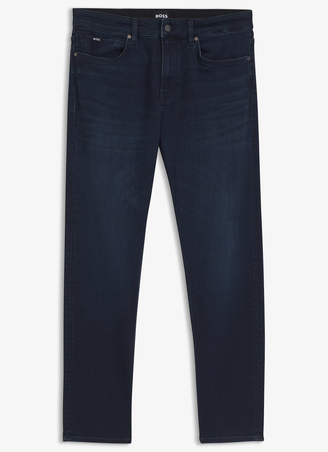 BOSS Slim fit jeans in katoenblend - voorkant dark blue-403 / blauw