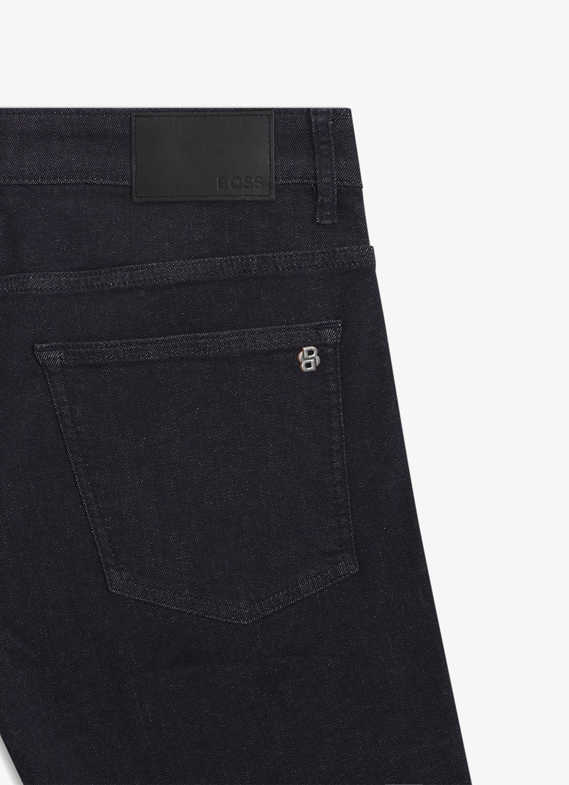 BOSS Slim fit jeans met steekzakken - detail 3 donkergrijs