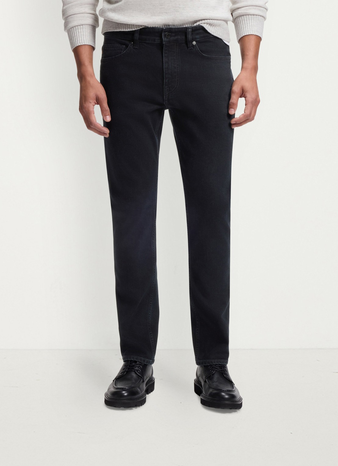 BOSS Slim fit jeans met steekzakken - detail blauw