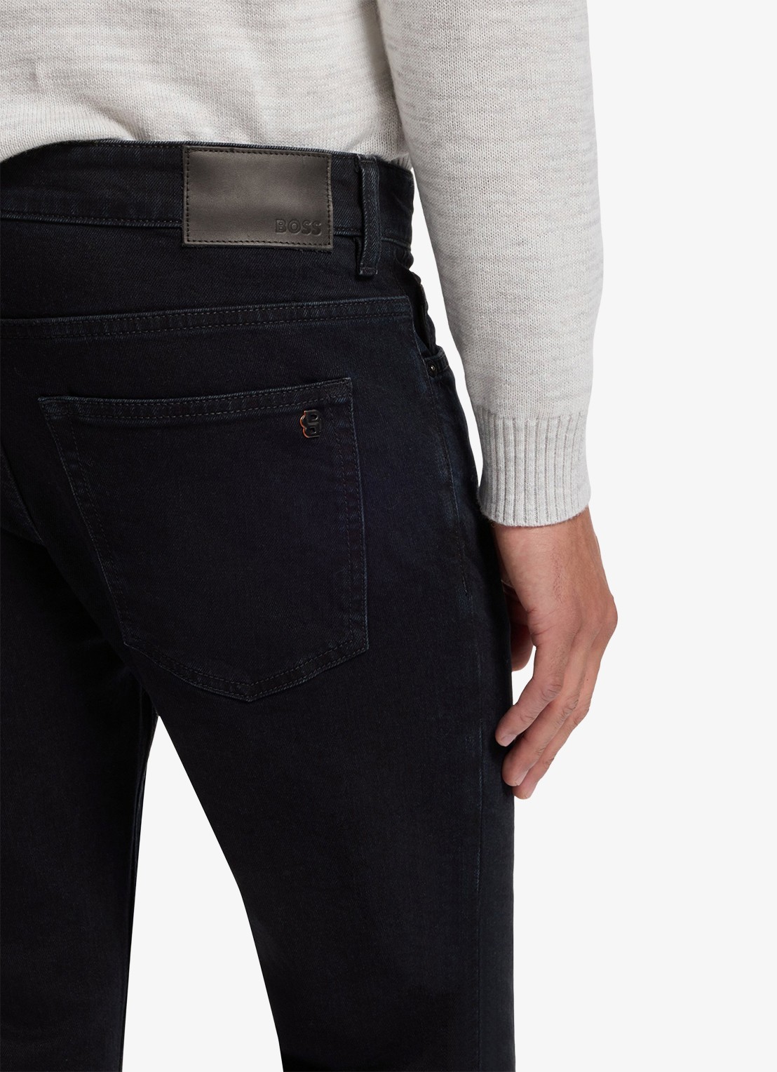 BOSS Slim fit jeans met steekzakken - detail 2 blauw