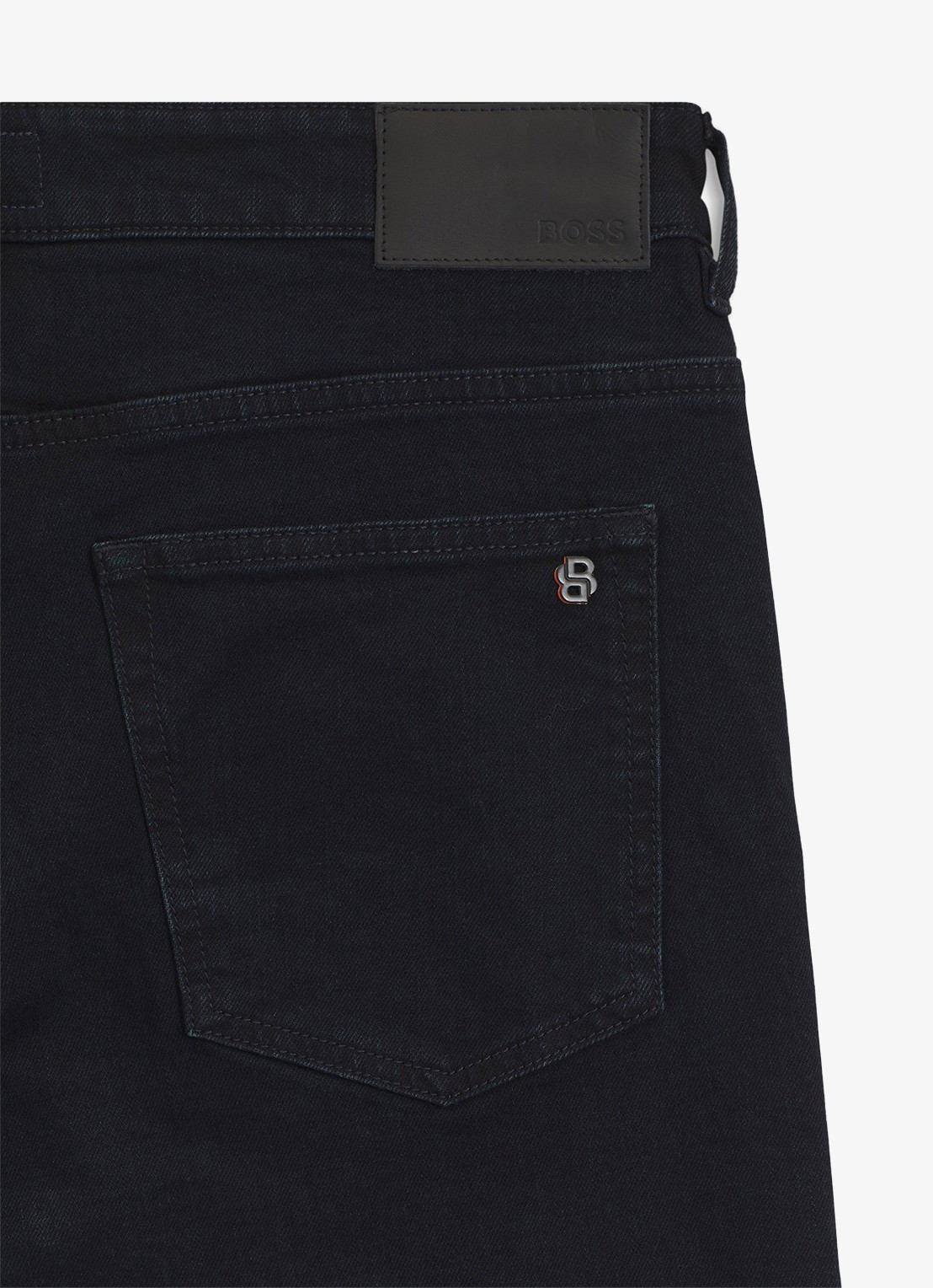 BOSS Slim fit jeans met steekzakken - detail blauw