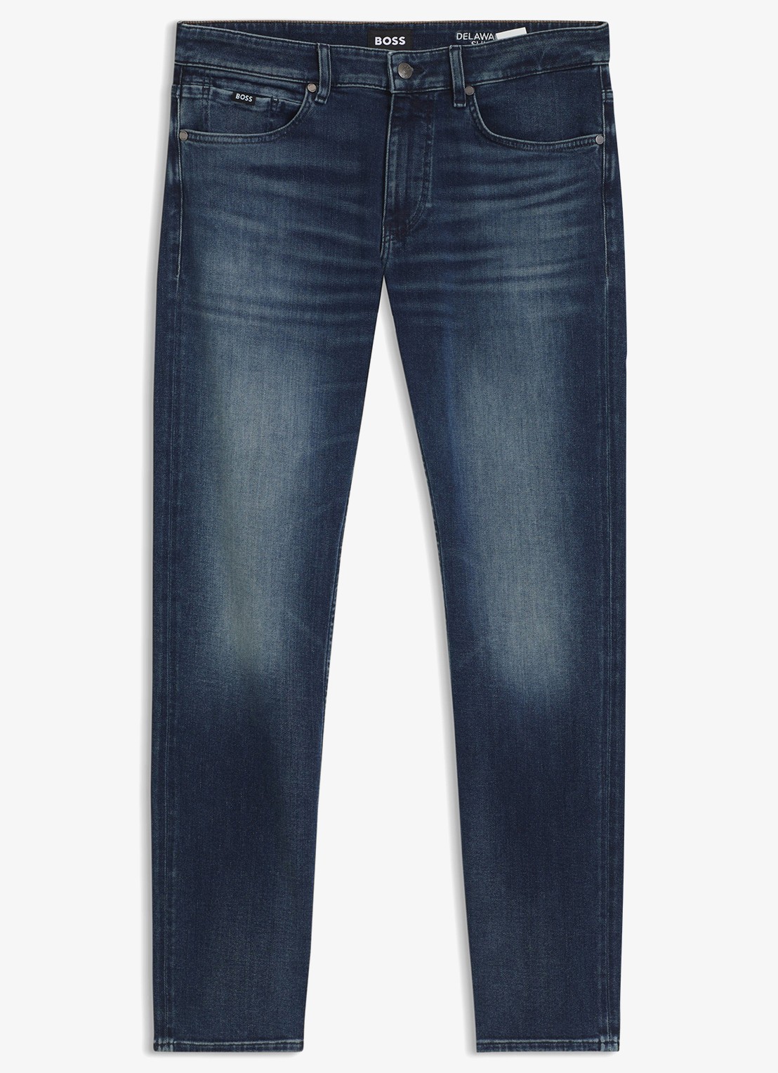 BOSS Slim fit jeans met steekzakken - voorkant 4 bright blue-435 / blauw