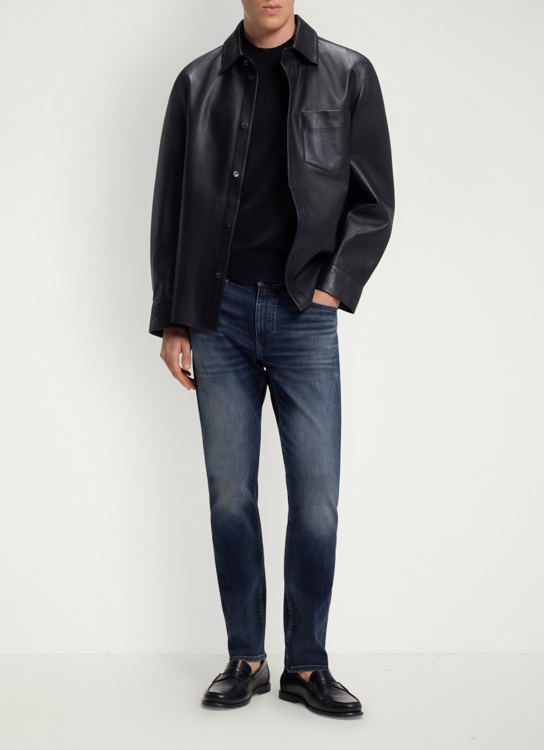 BOSS Slim fit jeans met steekzakken - voorkant 2 bright blue-435 / blauw