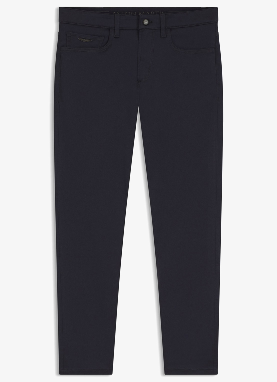 BOSS Slim fit jeans met steekzakken - voorkant zwart