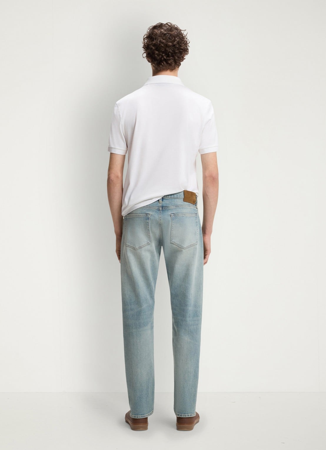 BOSS Slim fit jeans met stretch en medium wassing - achterkant turquoise/aqua-443 / blauw