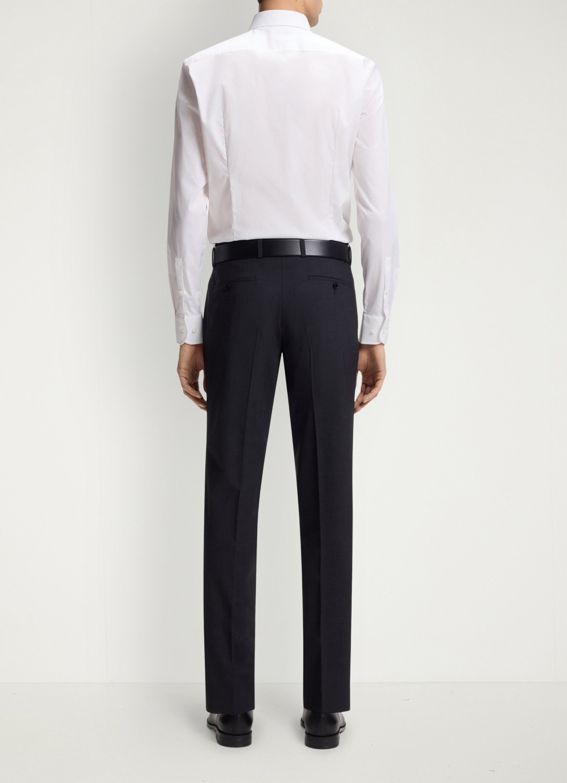 BOSS Slim-fit overhemd in gemakkelijk te strijken katoenen popeline met stretch - achterkant 6 white-100 / wit