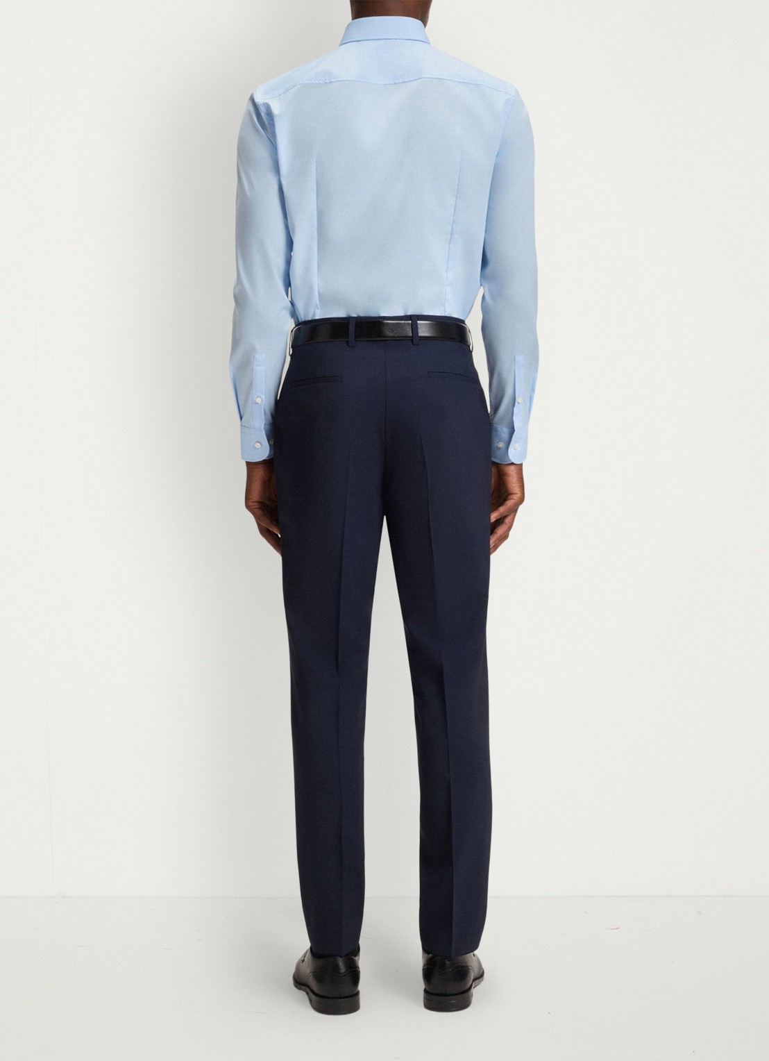 BOSS Slim-fit overhemd in gemakkelijk te strijken katoenen popeline met stretch - achterkant 6 light/pastel blue-452 / blauw