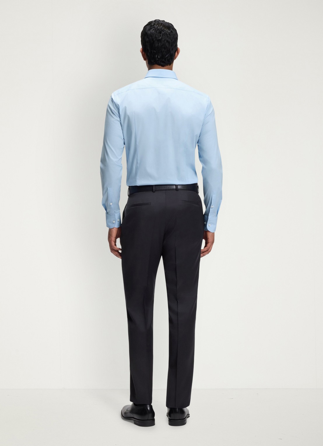 BOSS Slim-fit overhemd in gemakkelijk te strijken katoenen popeline met stretch - achterkant light/pastel blue-452 / blauw