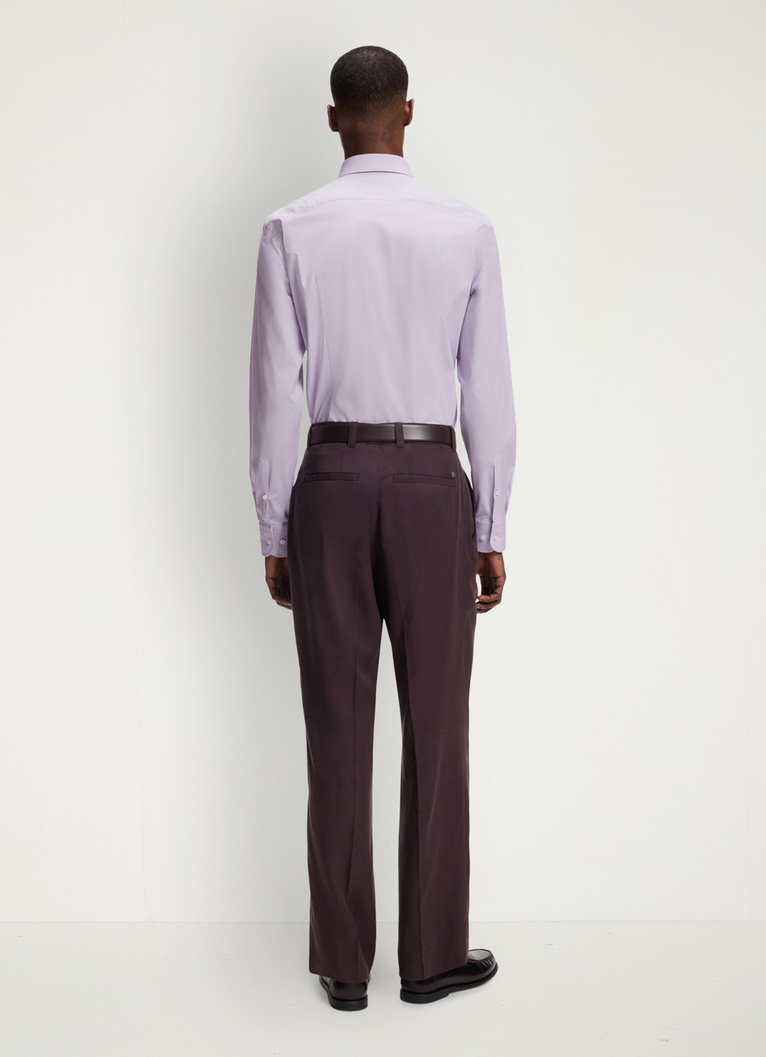 BOSS Slim-fit overhemd in gemakkelijk te strijken katoenen popeline met stretch - achterkant light/pastel purple-533 / paars