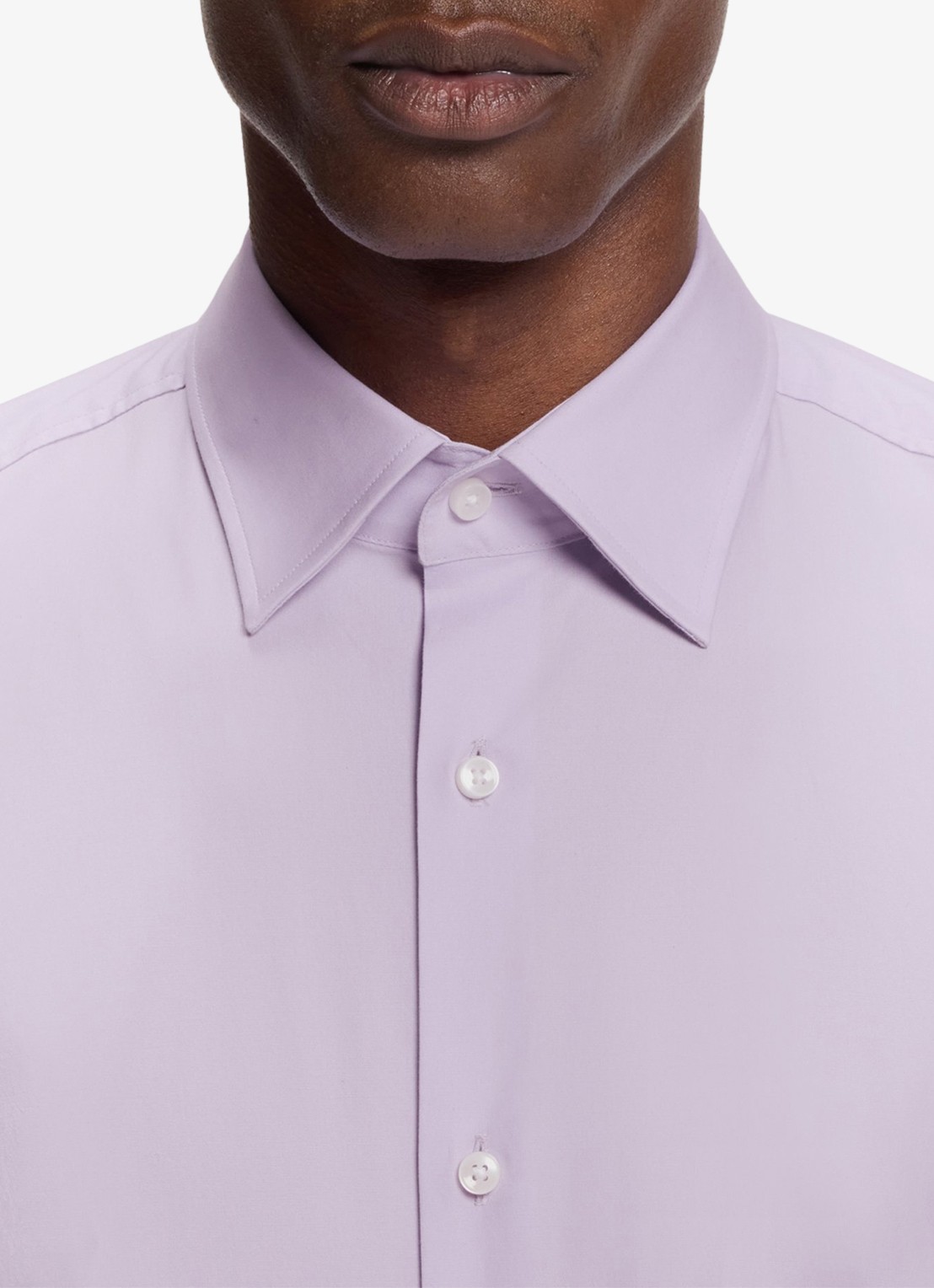 BOSS Slim-fit overhemd in gemakkelijk te strijken katoenen popeline met stretch - detail 3 light/pastel purple-533 / paars