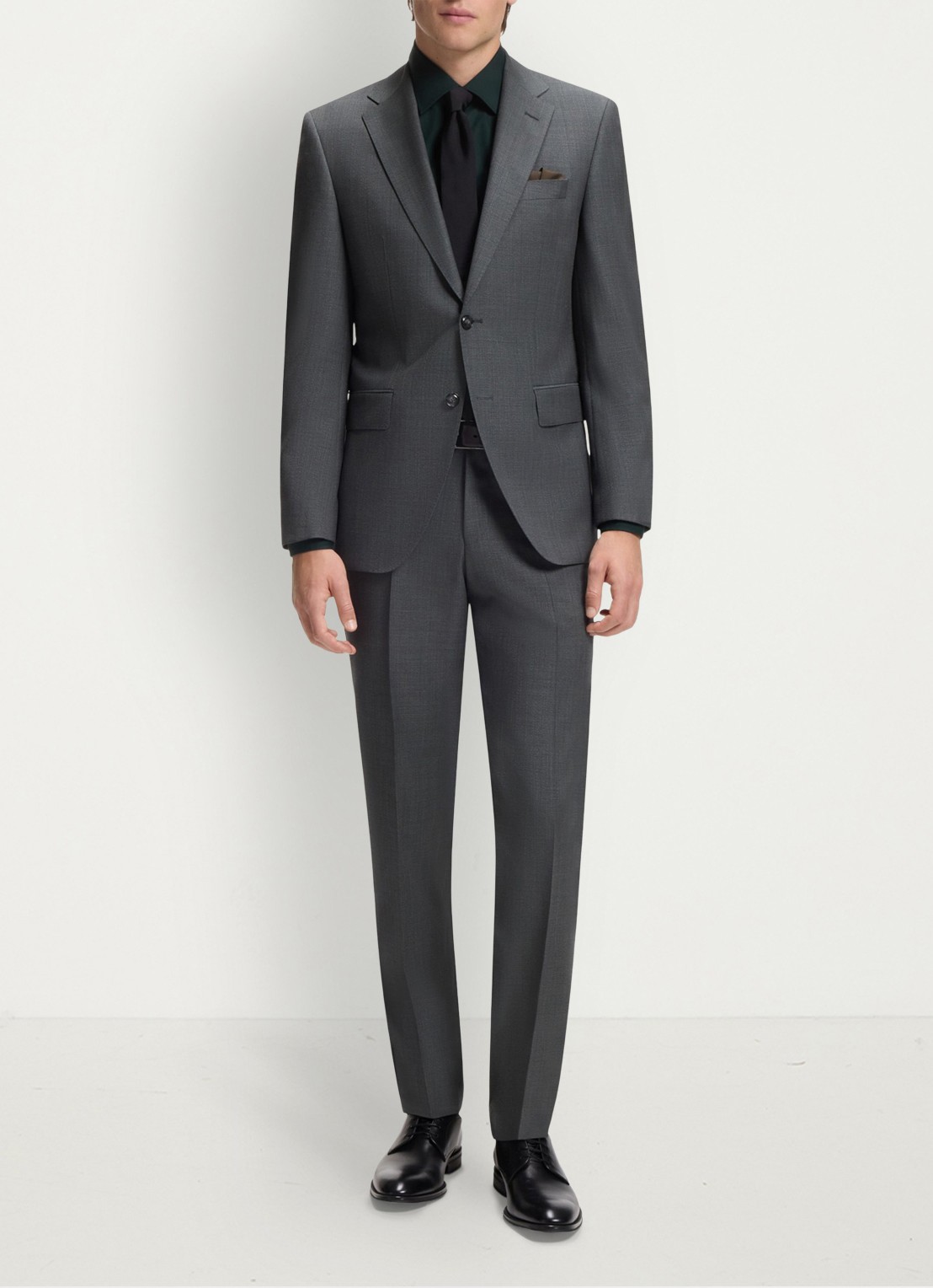 BOSS Slim-fit overhemd in gemakkelijk te strijken katoenen popeline met stretch - voorkant 6 open green-350 / groen