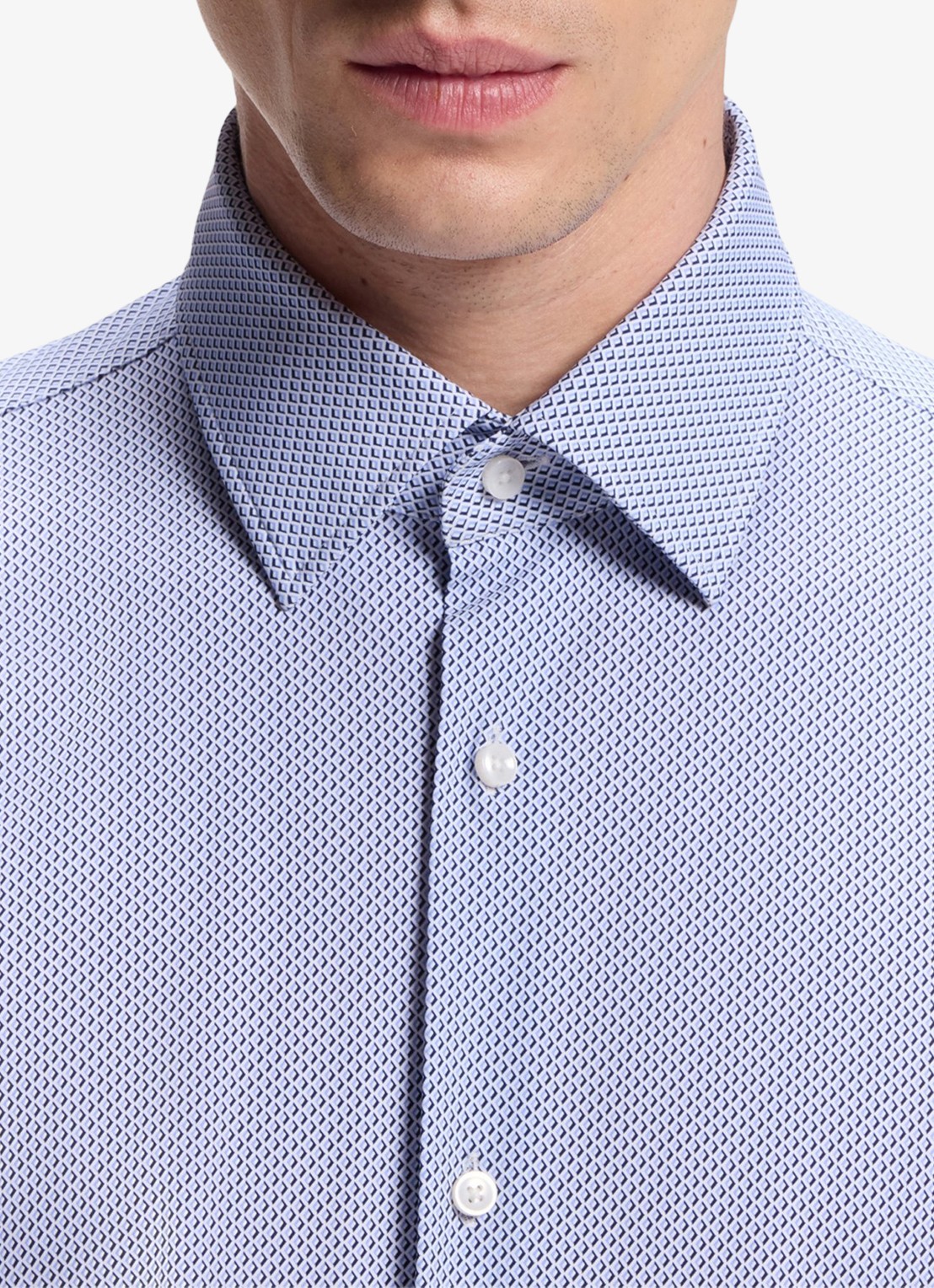BOSS Slim fit overhemd met grafische print - detail 5 light/pastel blue-452 / lichtblauw