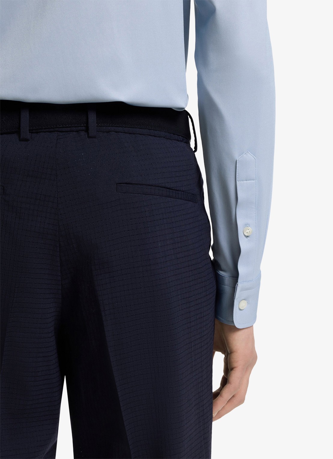 BOSS Slim fit overhemd met kent kraag - detail 6 lichtblauw