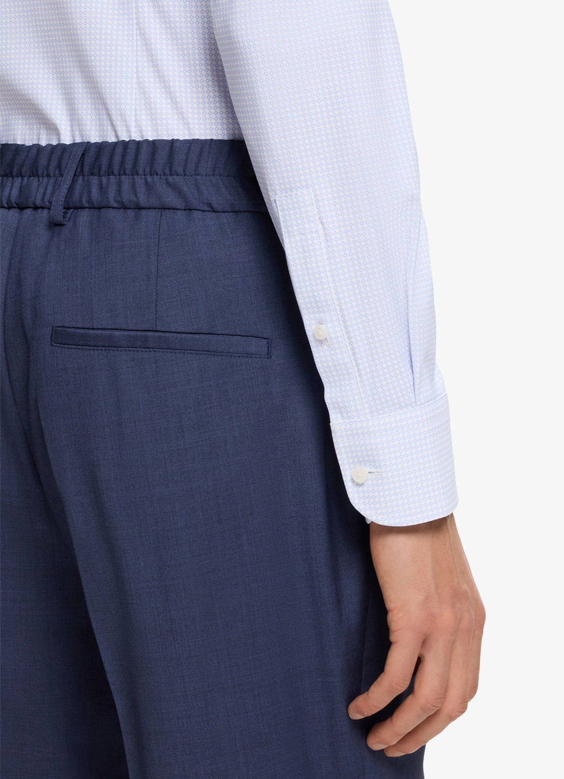 BOSS Slim fit overhemd met kent kraag - detail 4 lichtblauw