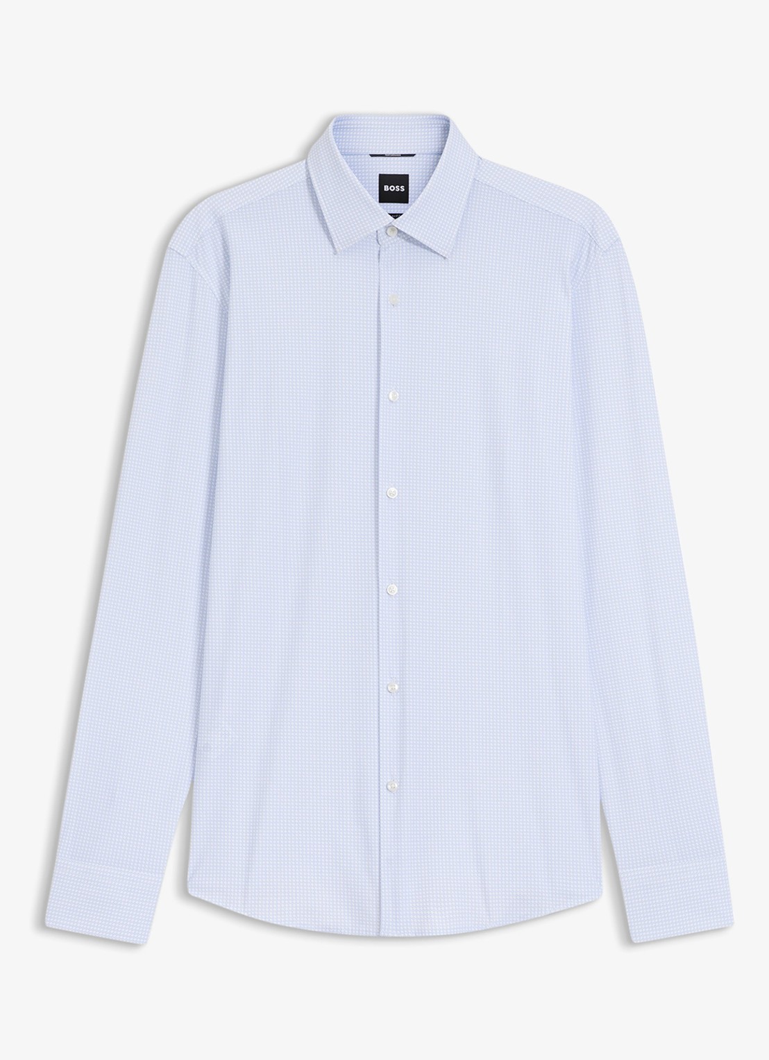 BOSS Slim fit overhemd met kent kraag - voorkant 5 lichtblauw