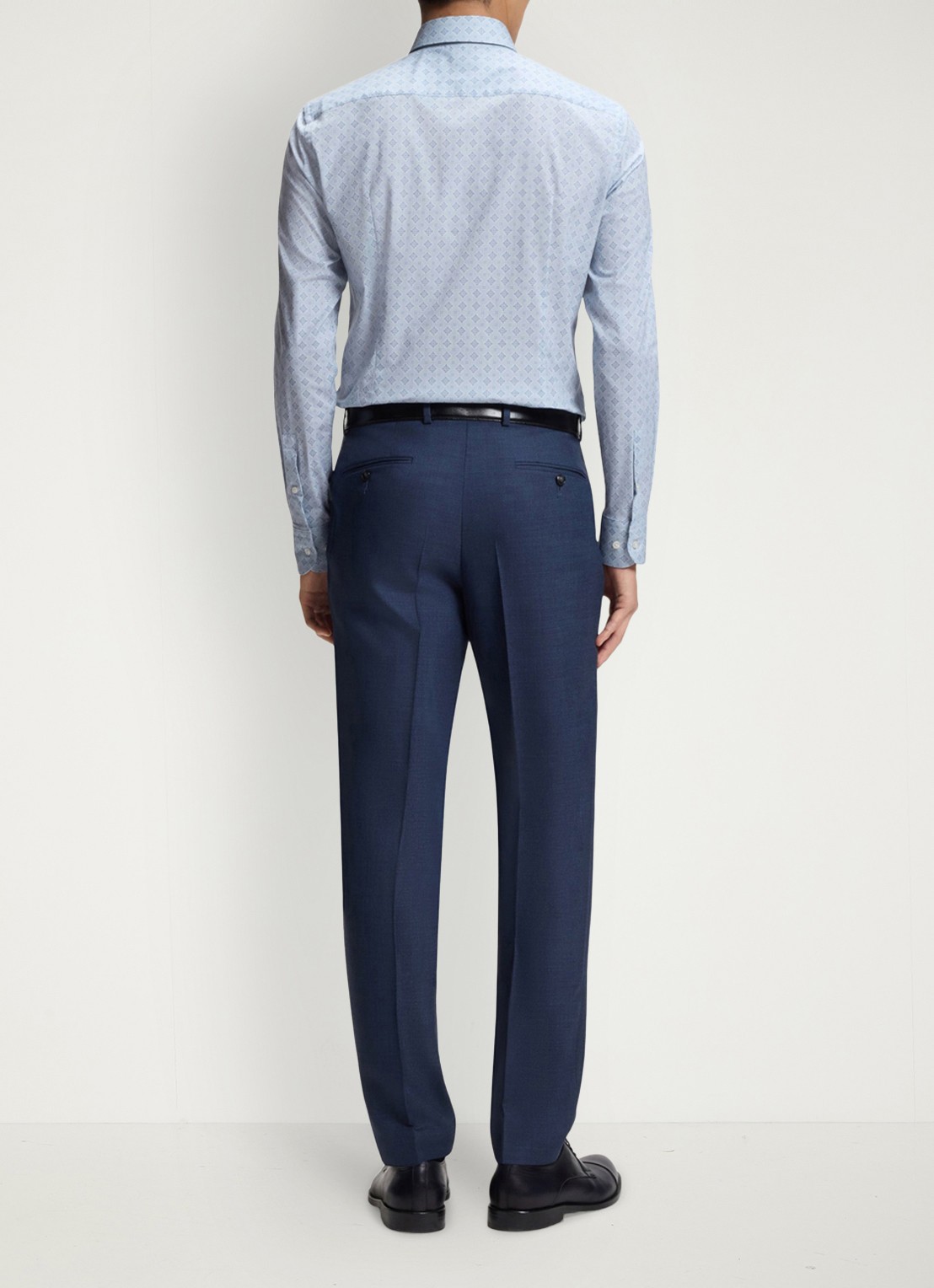 BOSS Slim-fit overhemd met print - achterkant 5 lichtblauw