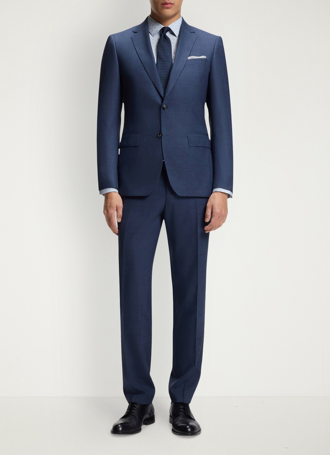 BOSS Slim-fit overhemd met print - detail 2 lichtblauw