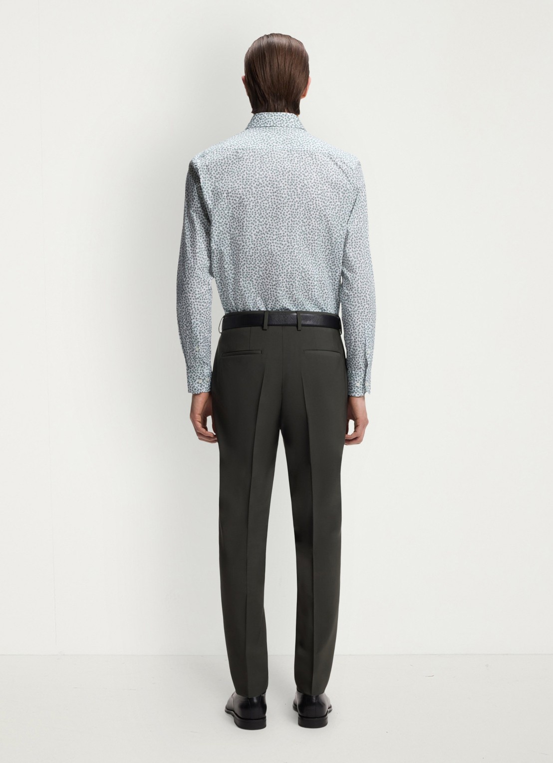 BOSS Slim fit overhemd met print - achterkant groen