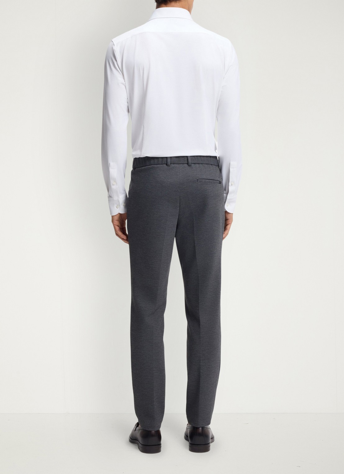 BOSS Slim fit overhemd met stretch - achterkant wit