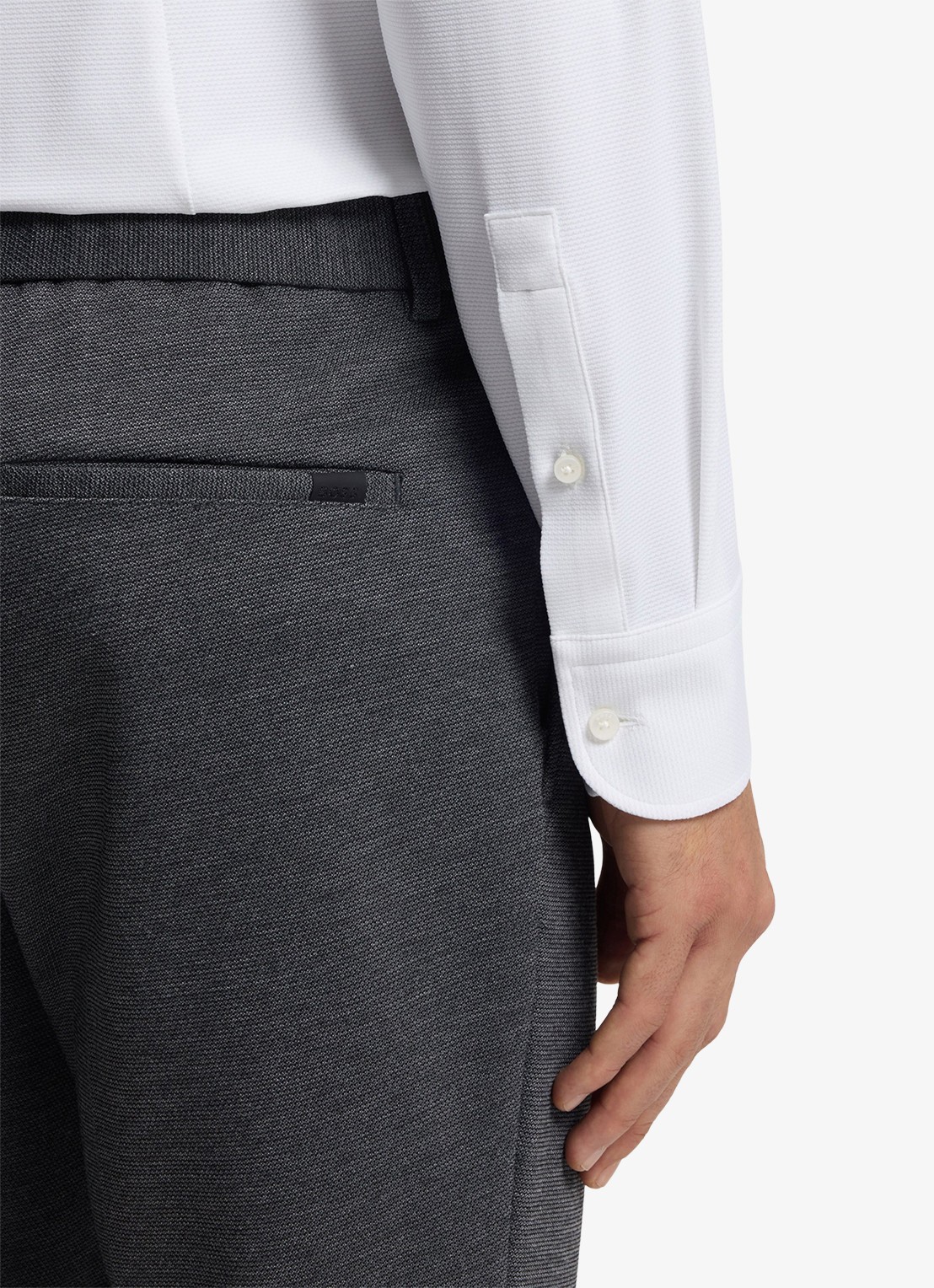 BOSS Slim fit overhemd met stretch - detail 5 wit