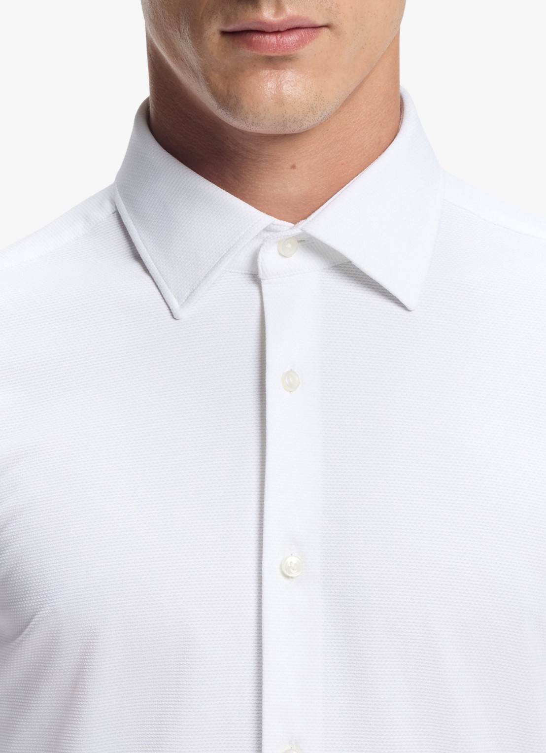 BOSS Slim fit overhemd met stretch - detail 6 wit