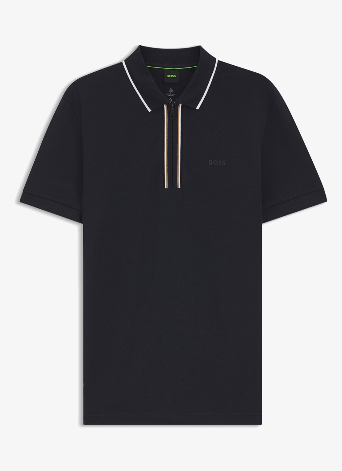 BOSS Slim fit polo met logo - voorkant 4 blauw
