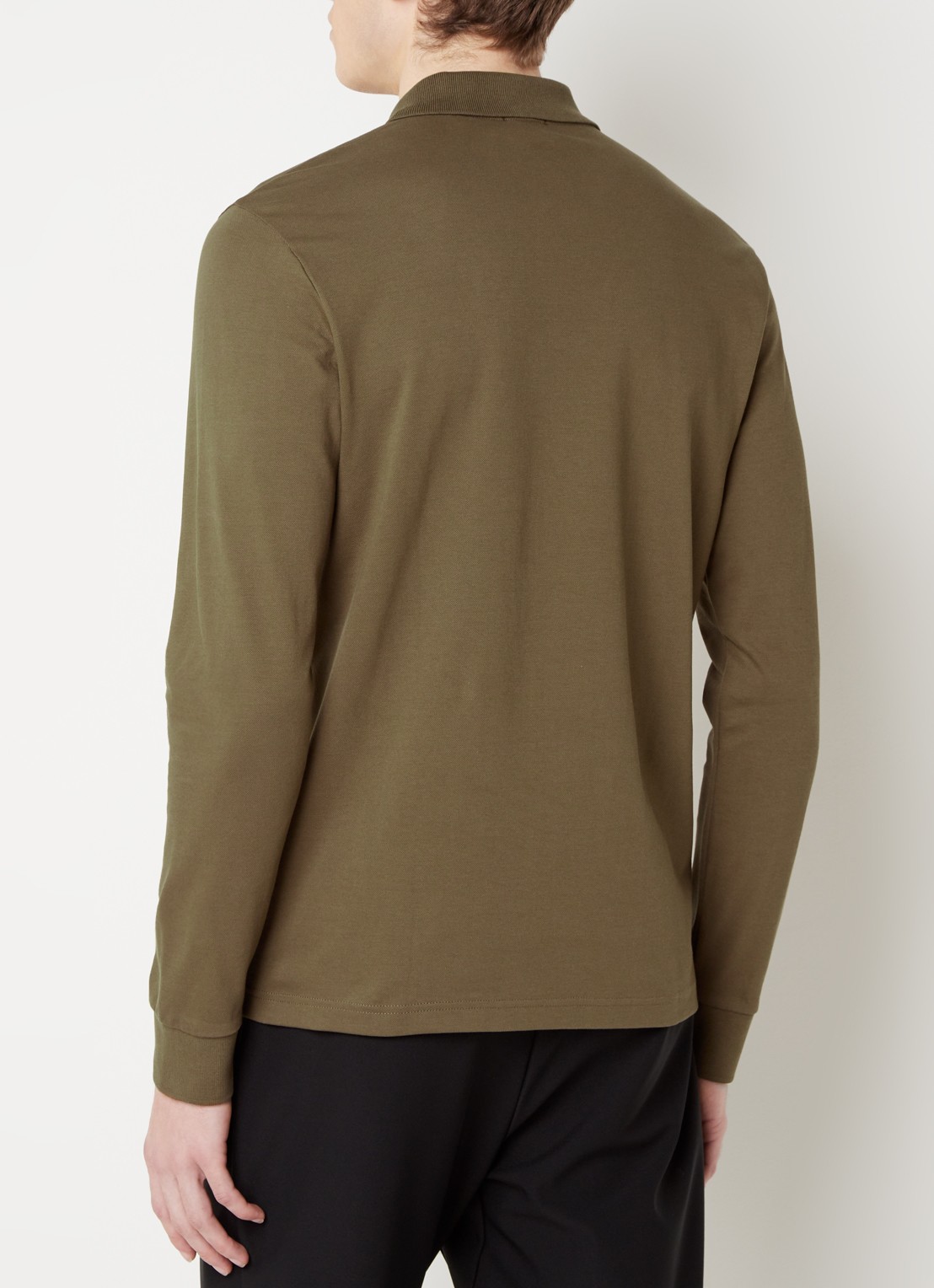 BOSS Slim fit polo van katoen - achterkant 4 groen
