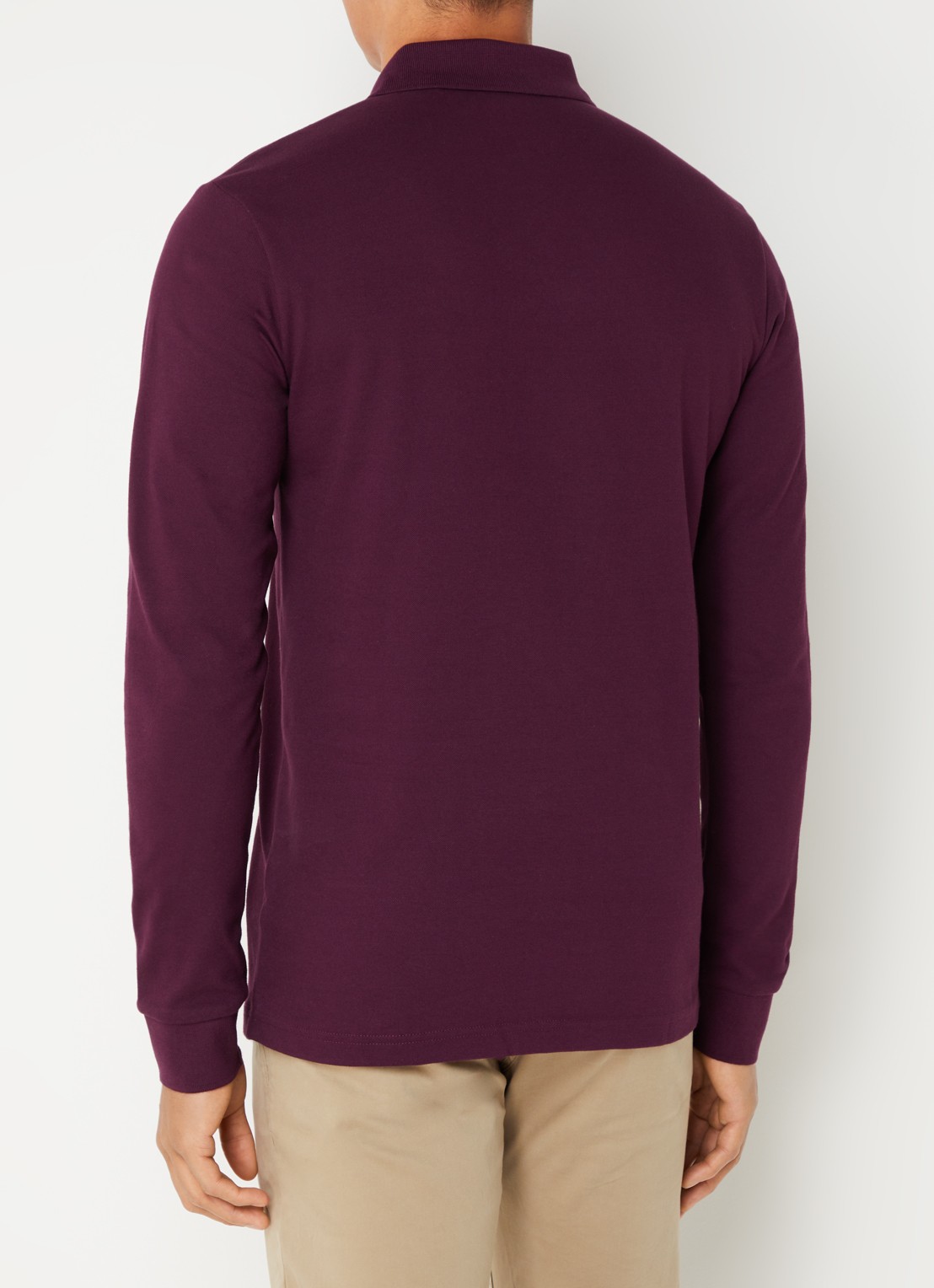 BOSS Slim fit polo van katoen - achterkant 2 aubergine