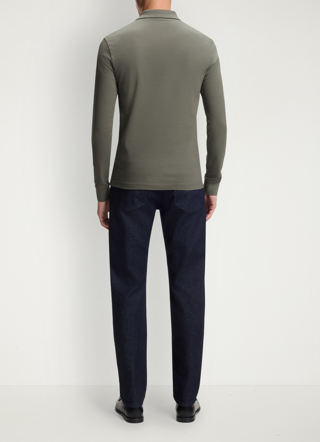 BOSS Slim fit polo van katoen - achterkant 7 grijs