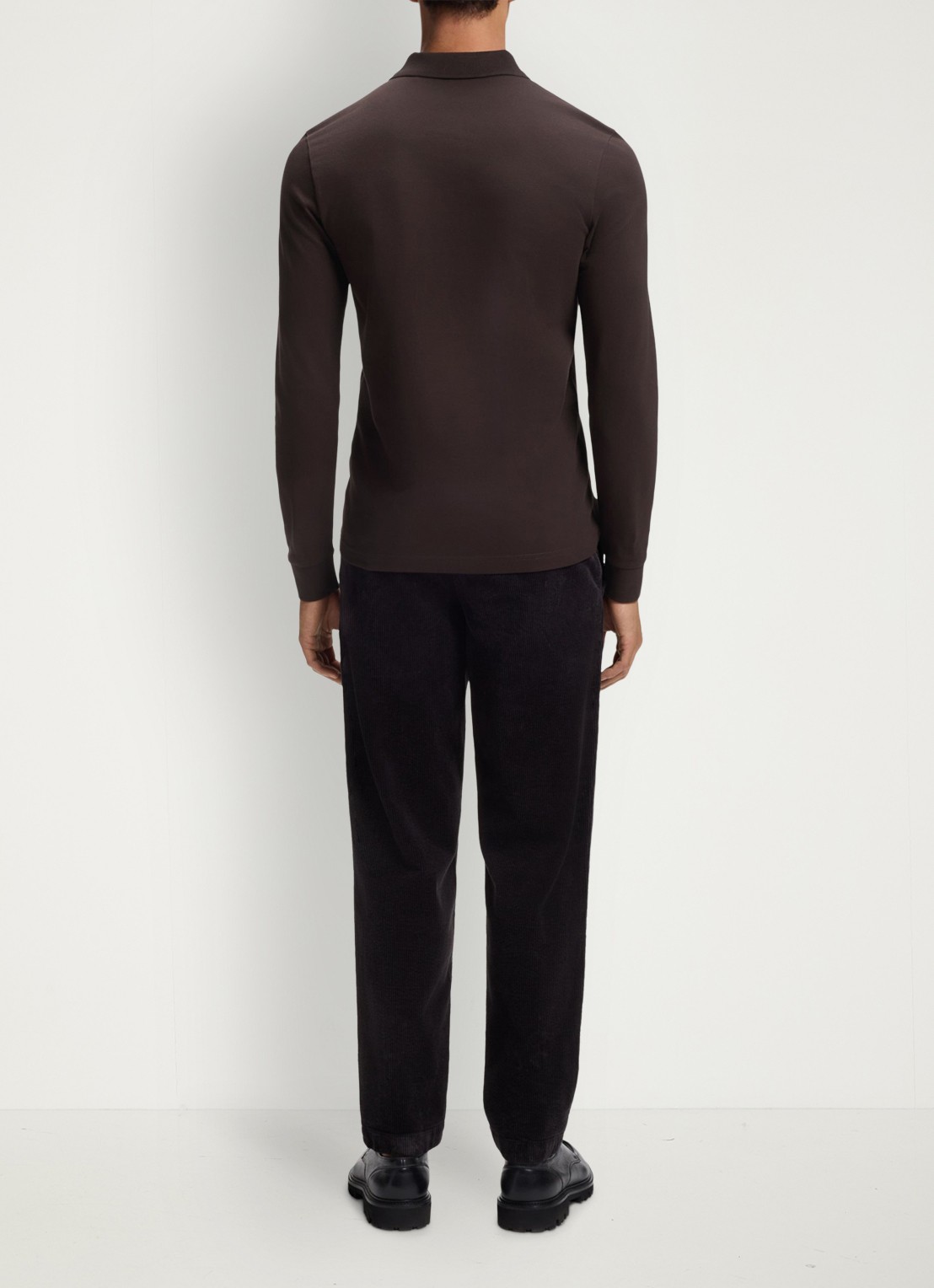 BOSS Slim fit polo van katoen - achterkant 7 dark brown-207 / bruin