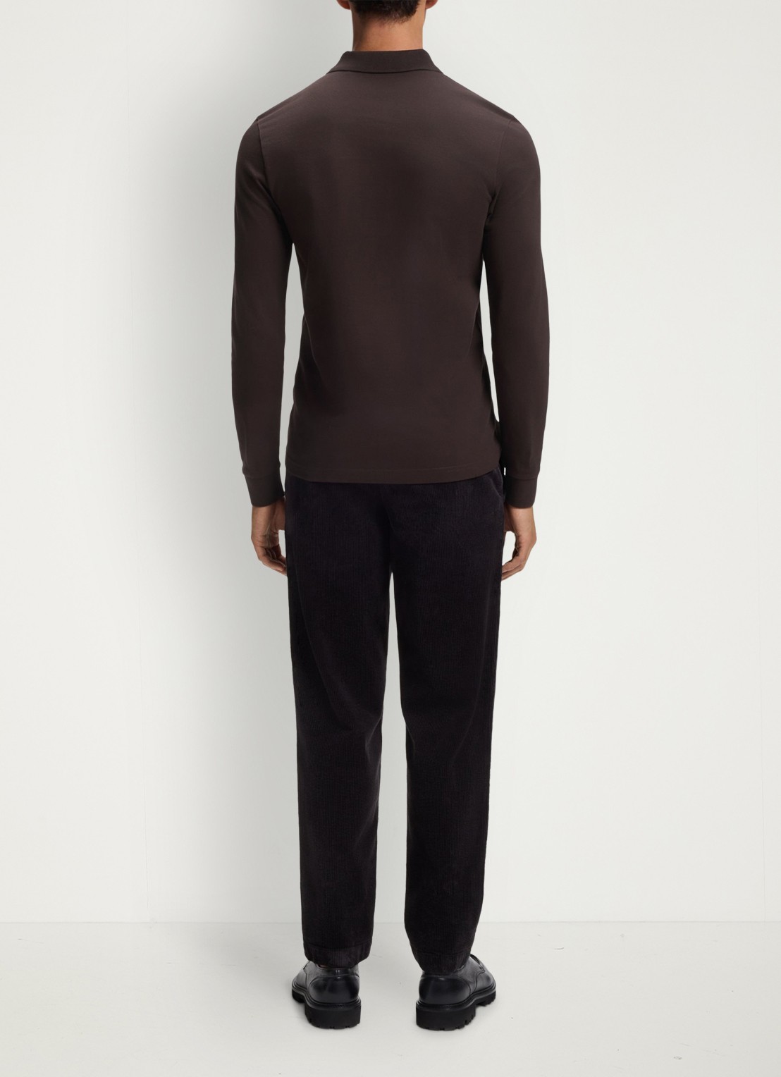 BOSS Slim fit polo van katoen - achterkant 8 dark brown-207 / bruin