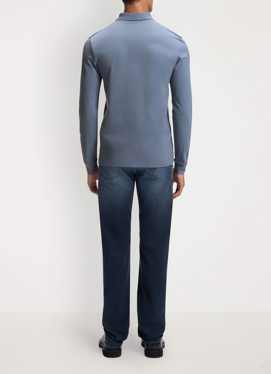 BOSS Slim fit polo van katoen - achterkant 4 medium blue-424 / blauw