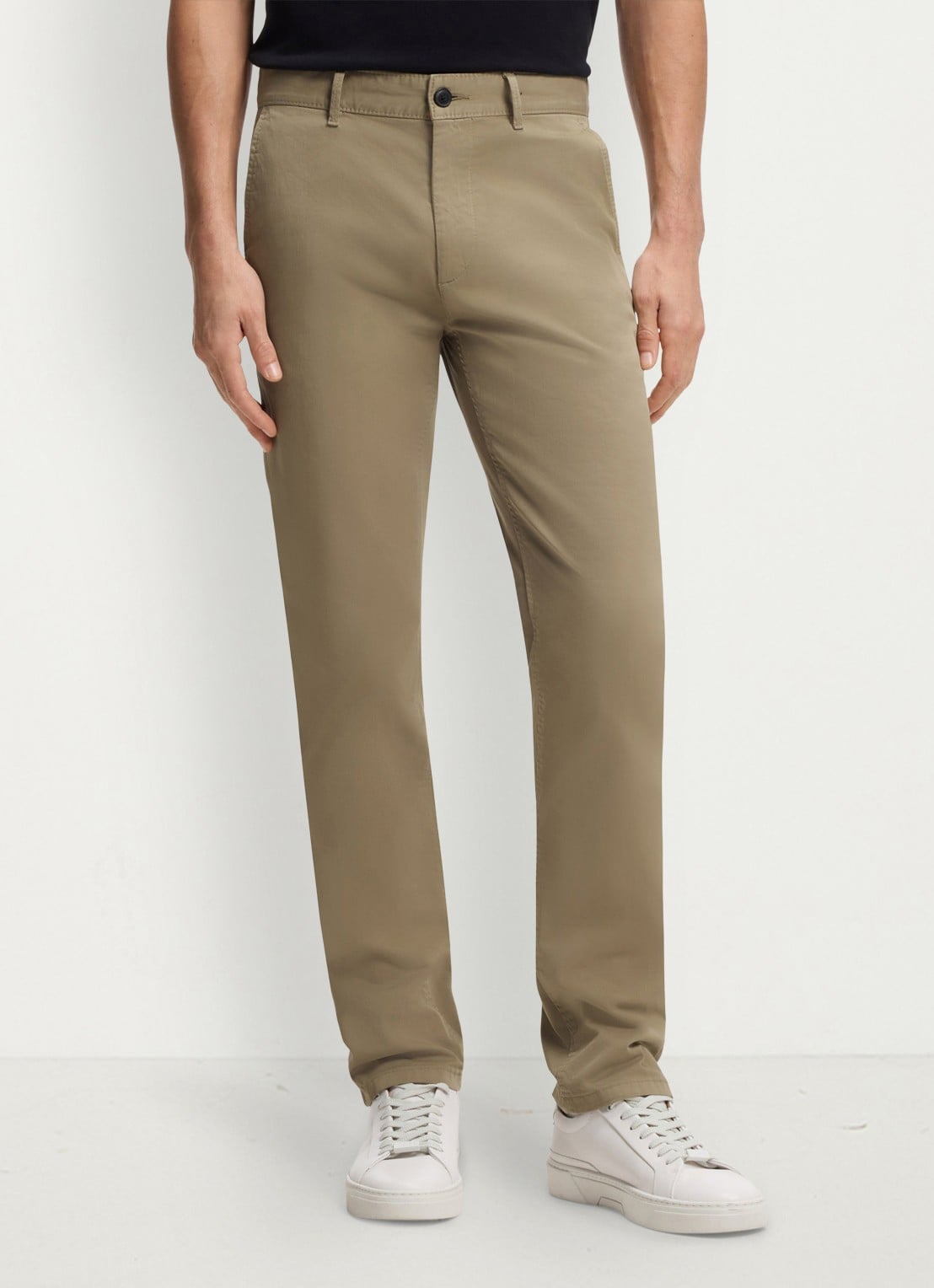 BOSS Slim-fit satijnen chino van stretchkatoen - detail 3 light/pastel brown-239 / bruin