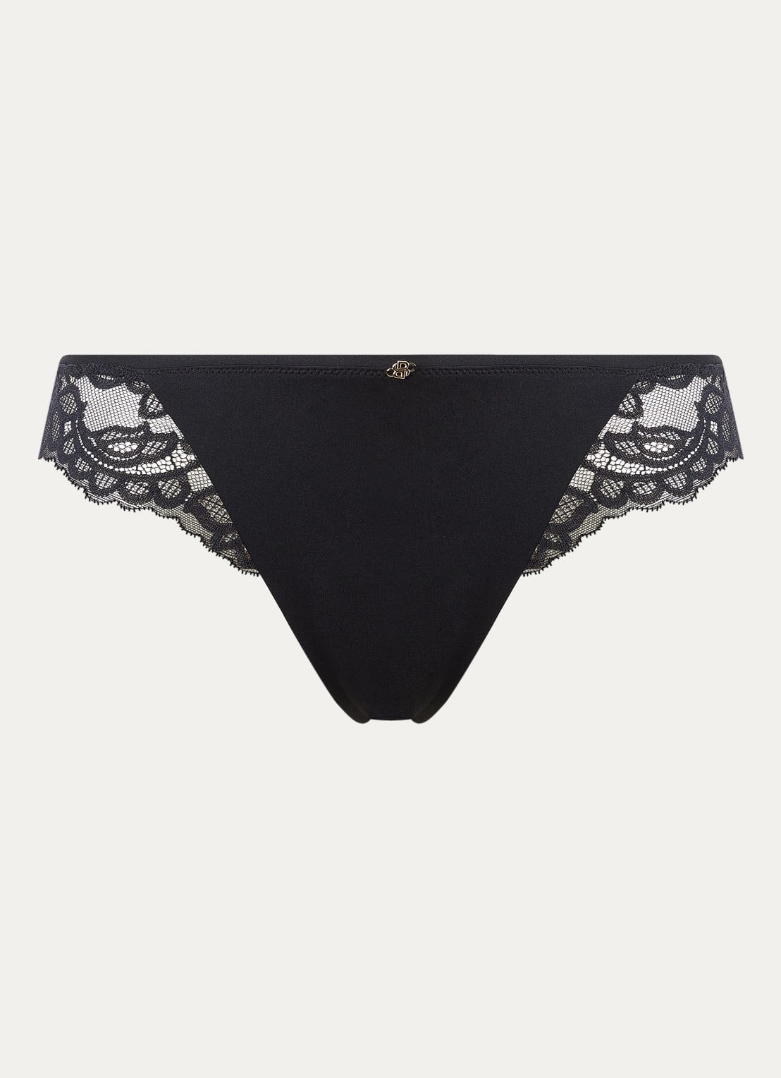 BOSS Slip met kant - voorkant 3 black-001 / zwart